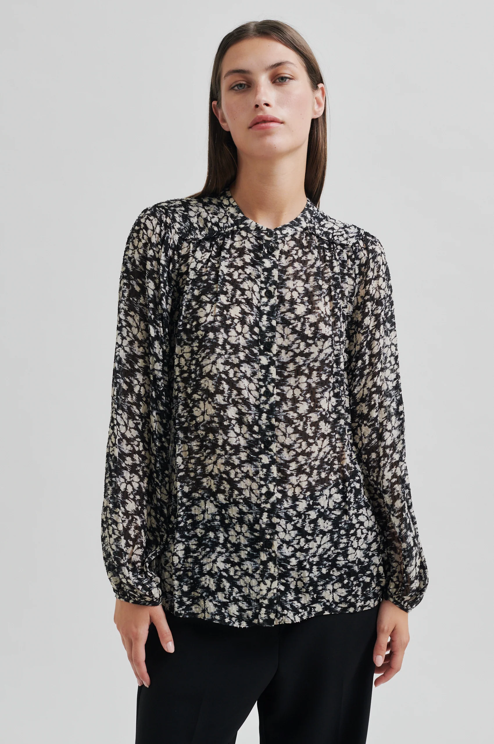 Scratch bluse - sort