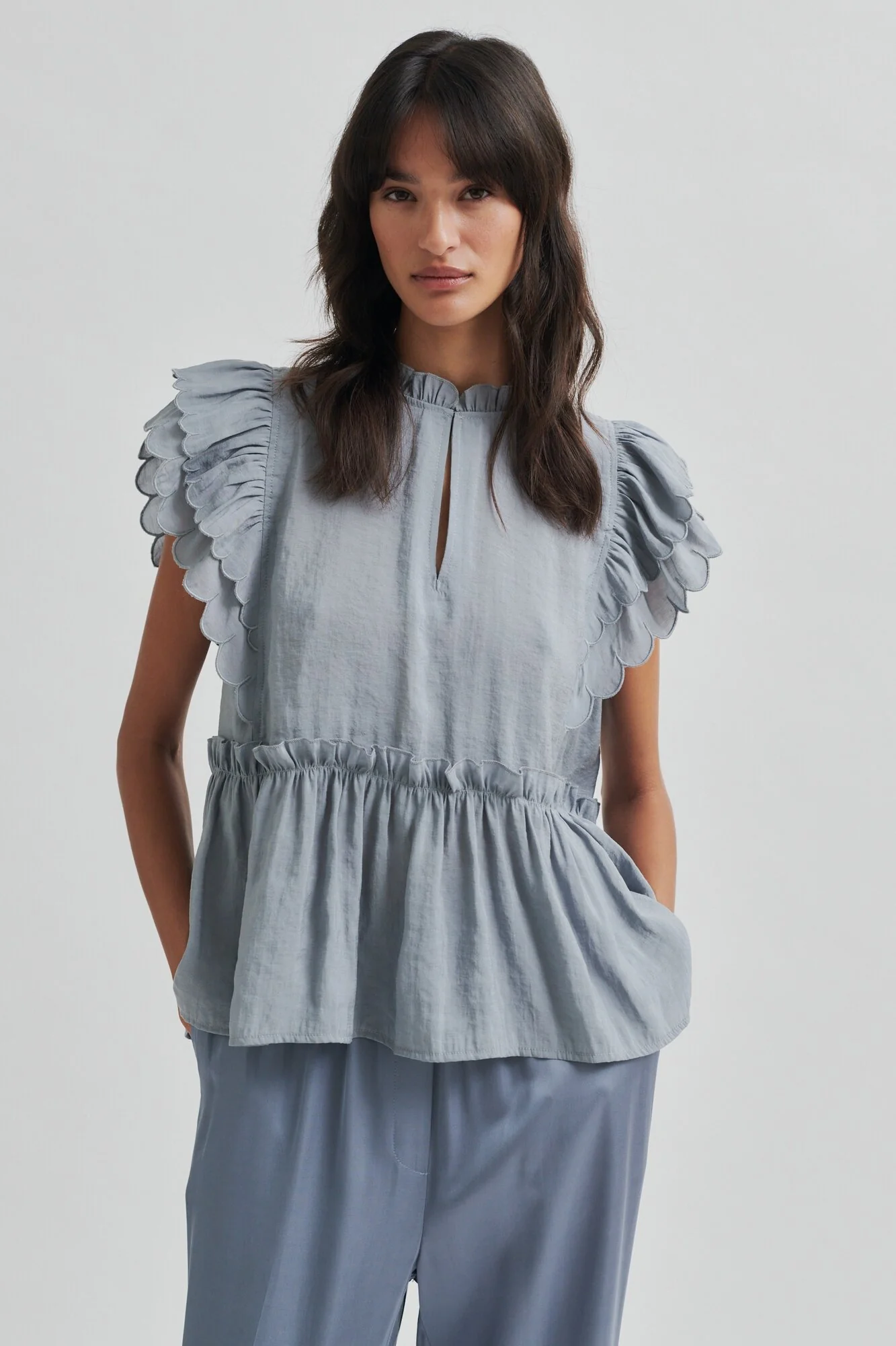 Terra Frill Top - Tradewinds