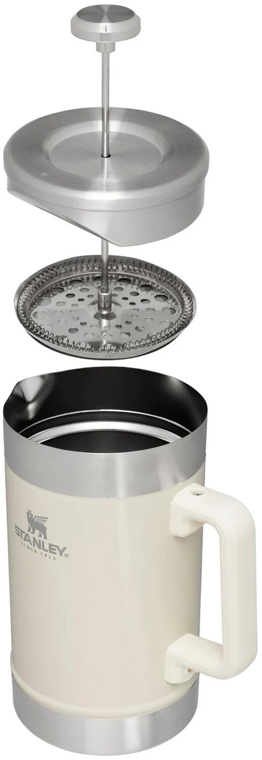 Stay-Hot French Press stempelkande, Cream Gloss - 1.4L - Image 2