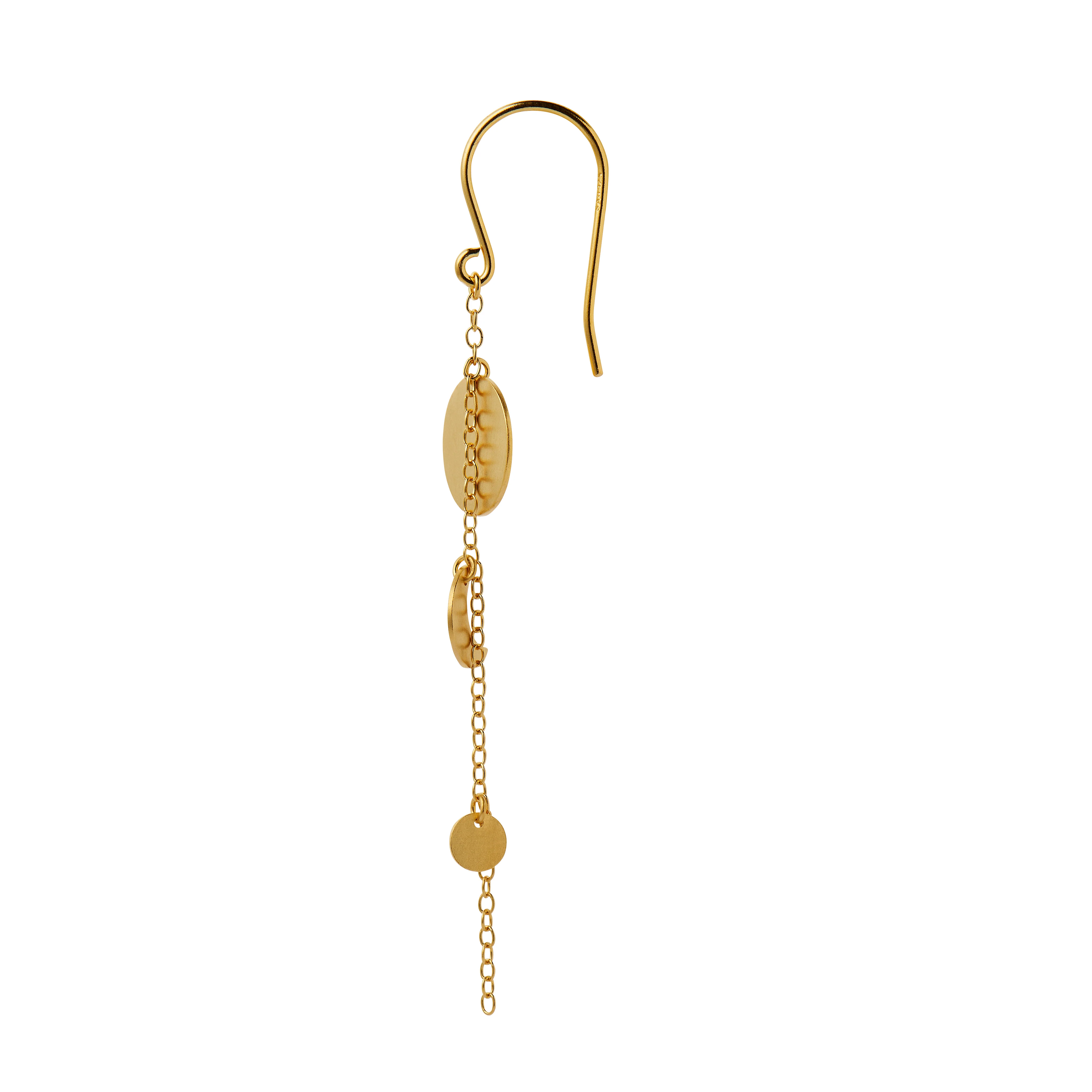Sun & Moon with Chain ørering - forgyldt - Image 2