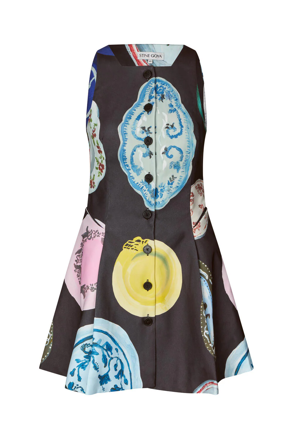 2330 Sleeveless Button-Up Mini kjole - The Platera - Image 2