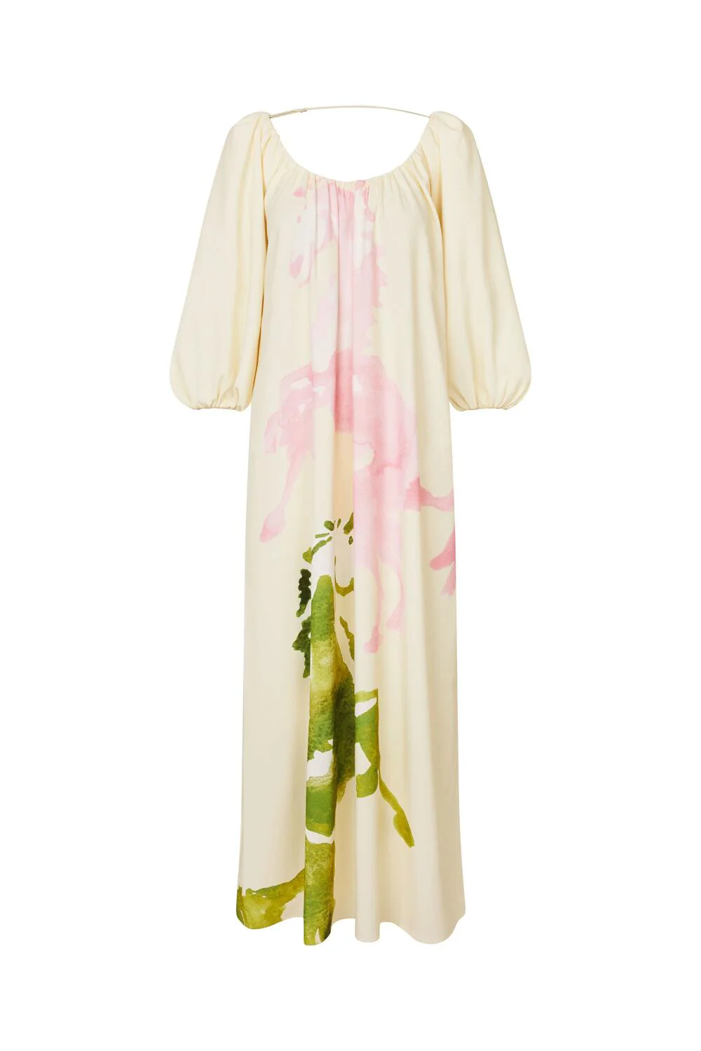 Romantic Voluminous Sleeve kjole - Horses - Image 2