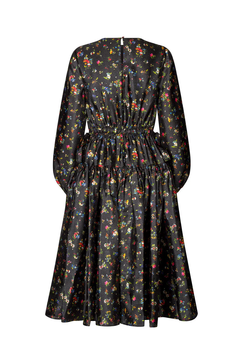 Waist Tie Ruffle midi kjole - Magnolia Garden - Image 4