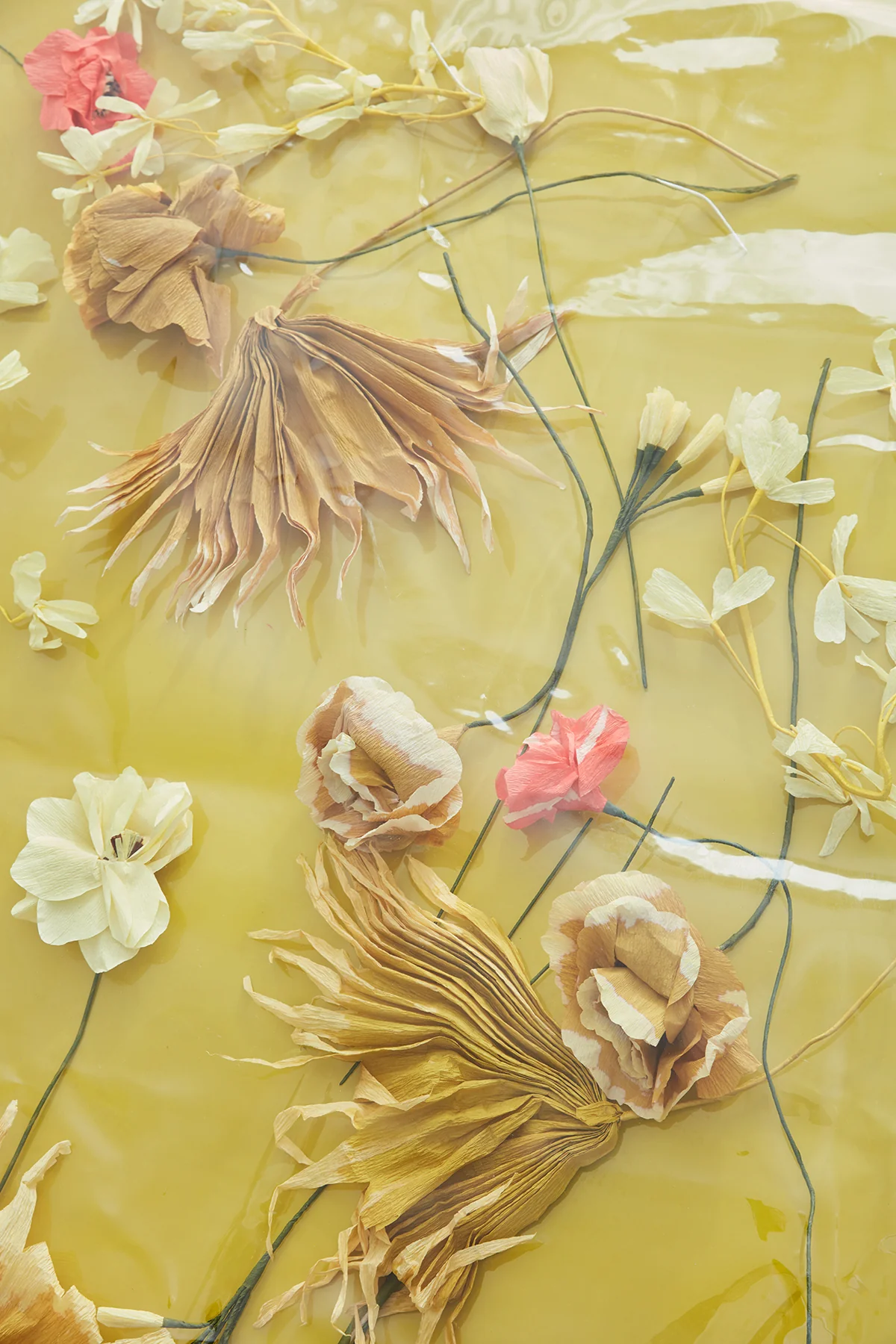 Dahlia Papirblomst - Gul - Image 2