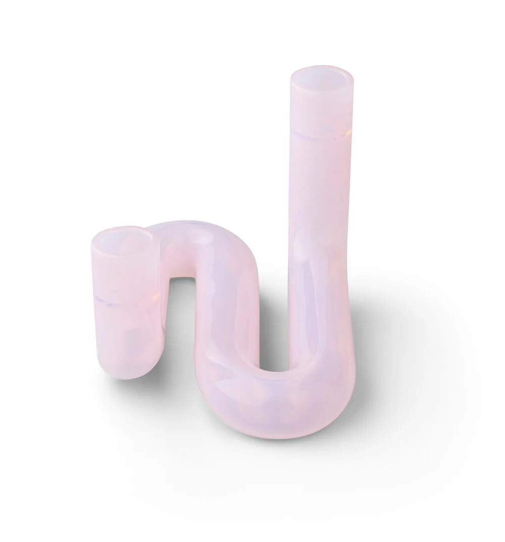 Wave lysestage, Milky Rose - H10 cm. - Image 3