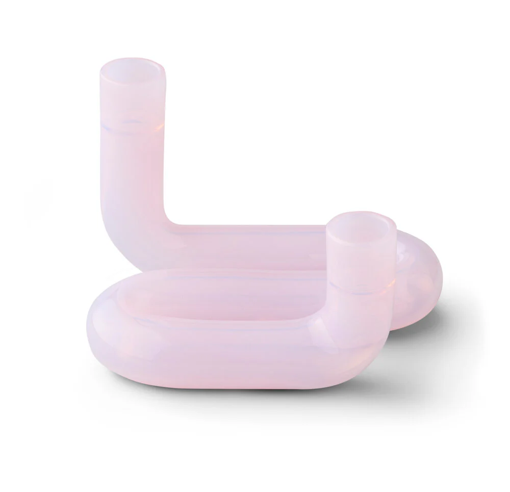 Wave lysestage, Milky Rose - H10 cm. - Image 4