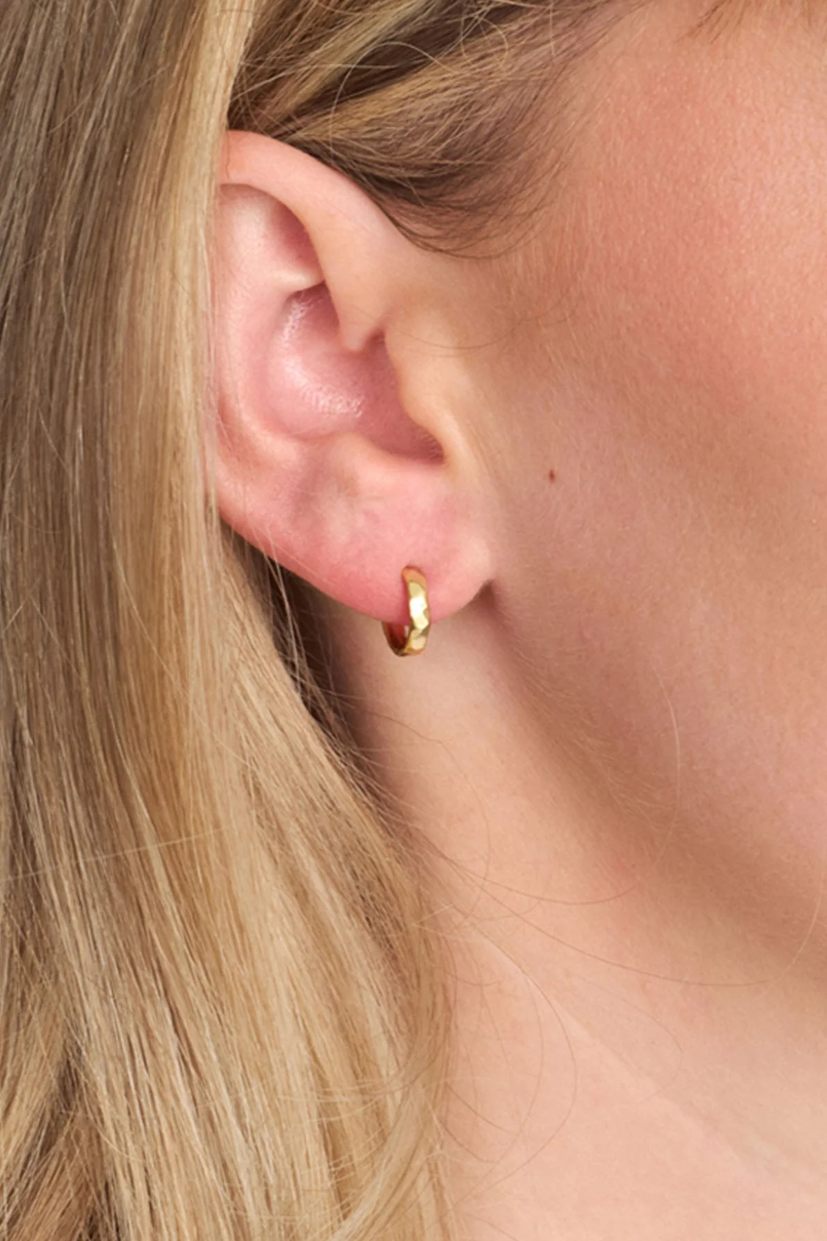 Bumped hoops, Small - forgyldt - Image 2