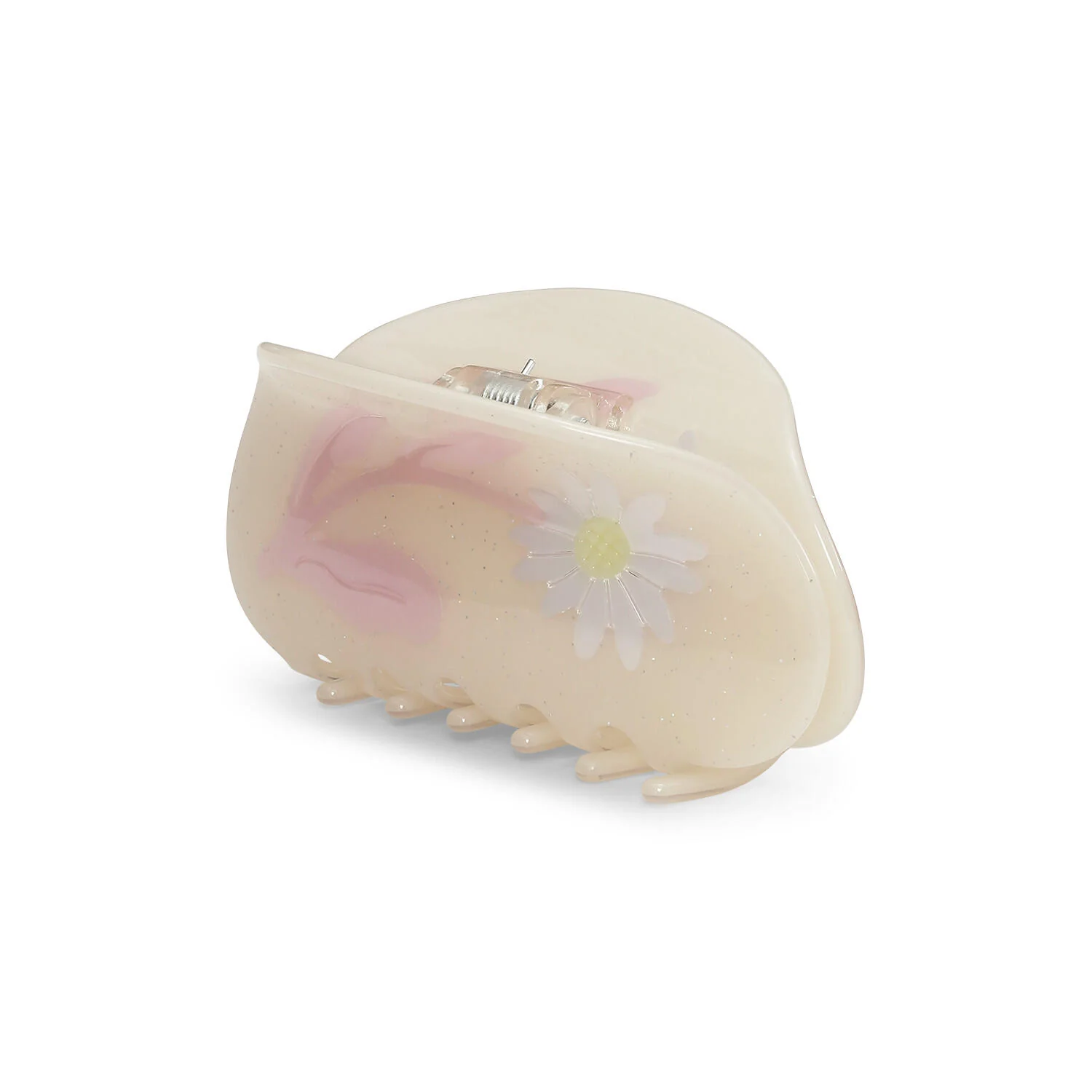 Annette Flower Big hårklemme - Egg White
