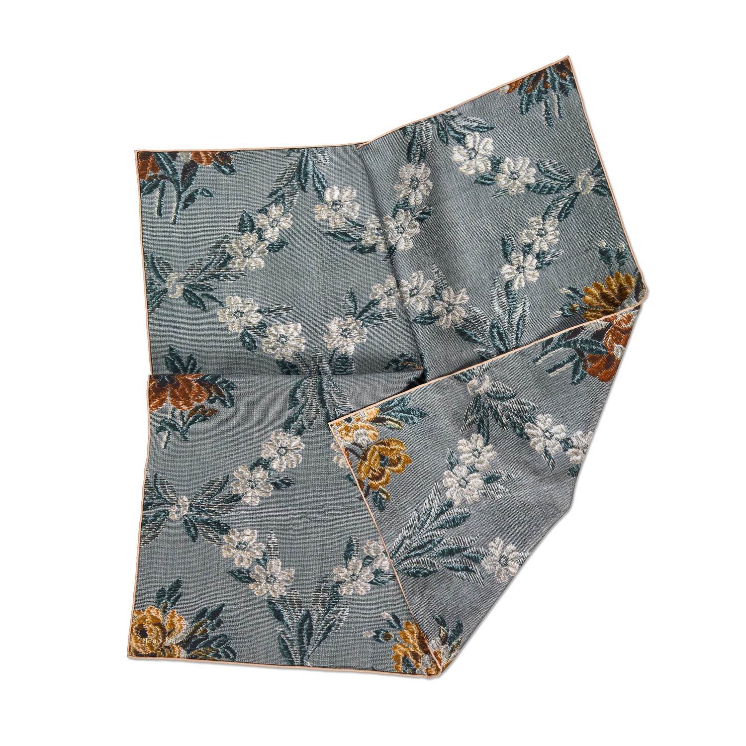 Lille klassisk tørklæde - Blue Flower - Image 3