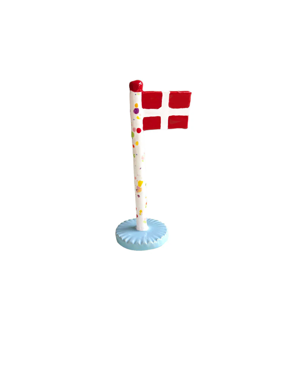 Keramik Harlekin Flag, Summer Blue - H14-18 cm.