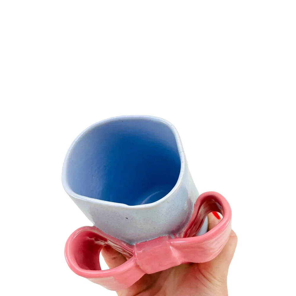 Sløjfevase, blå/rosa - H11 cm. - Image 2