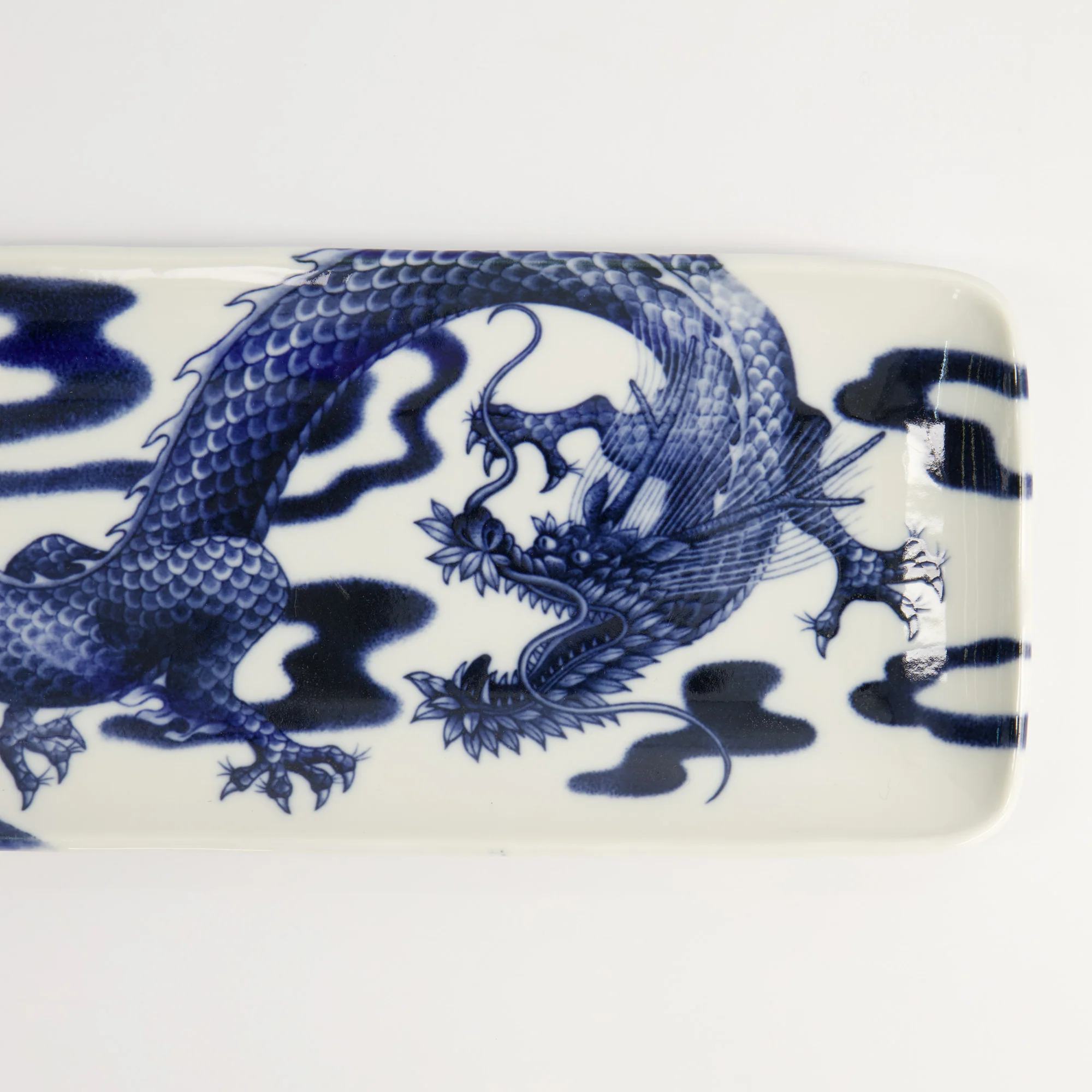 Japonism Dragon fad, blå - L28,5 cm. - Image 2