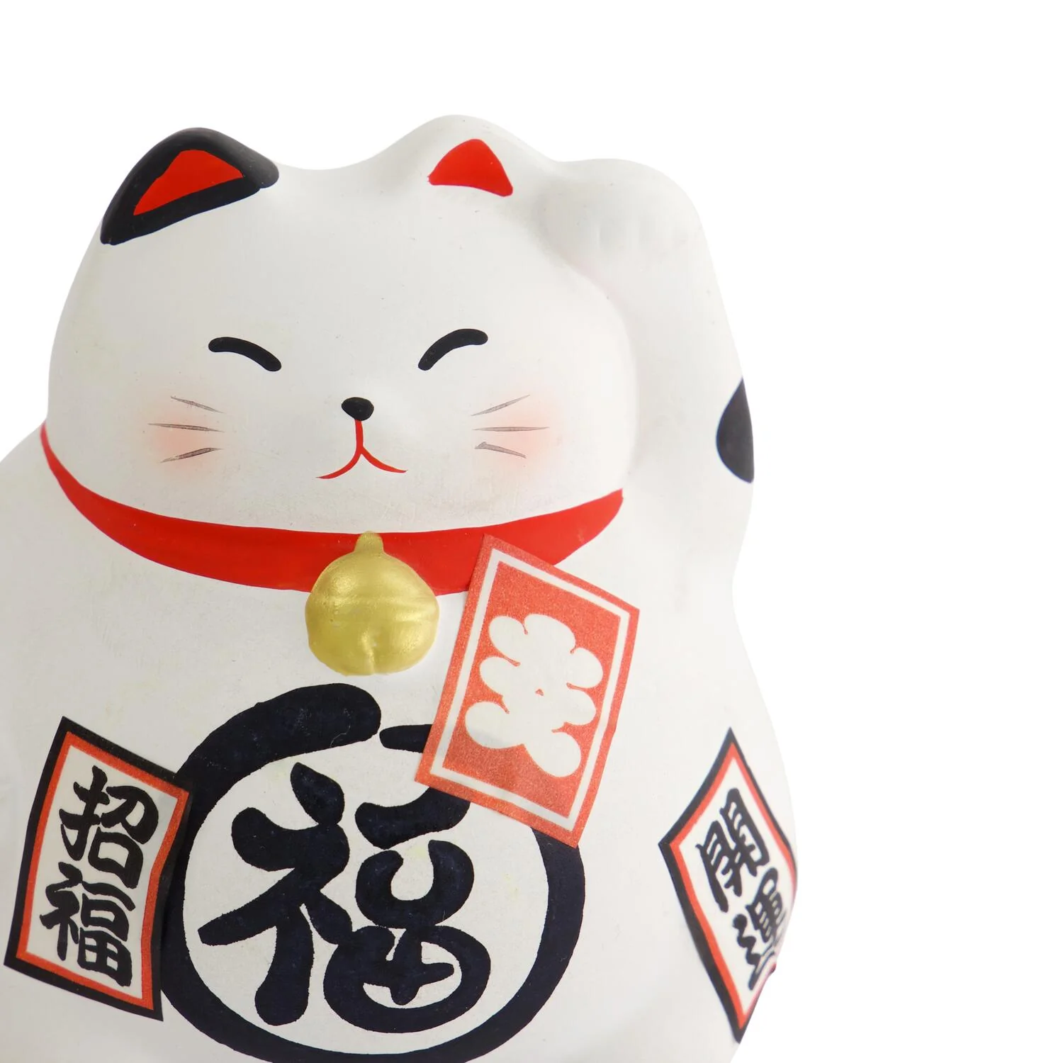 Lucky Cat figur, hvid - H9 cm - Image 2