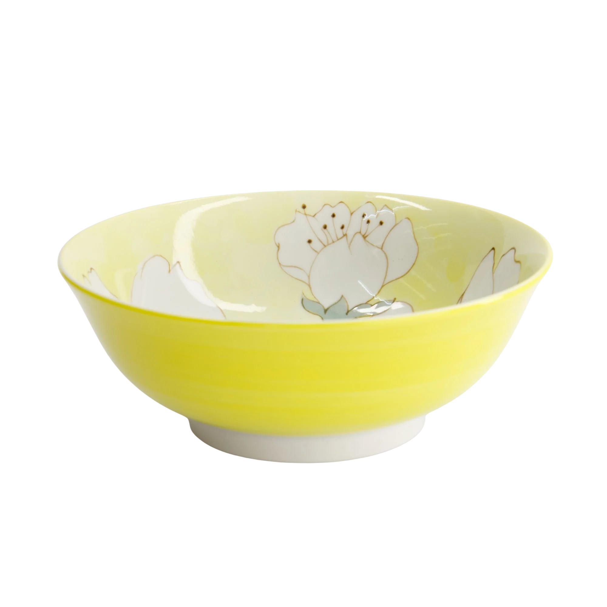 Sakura Ramen skål, gul - Ø19,5 cm.