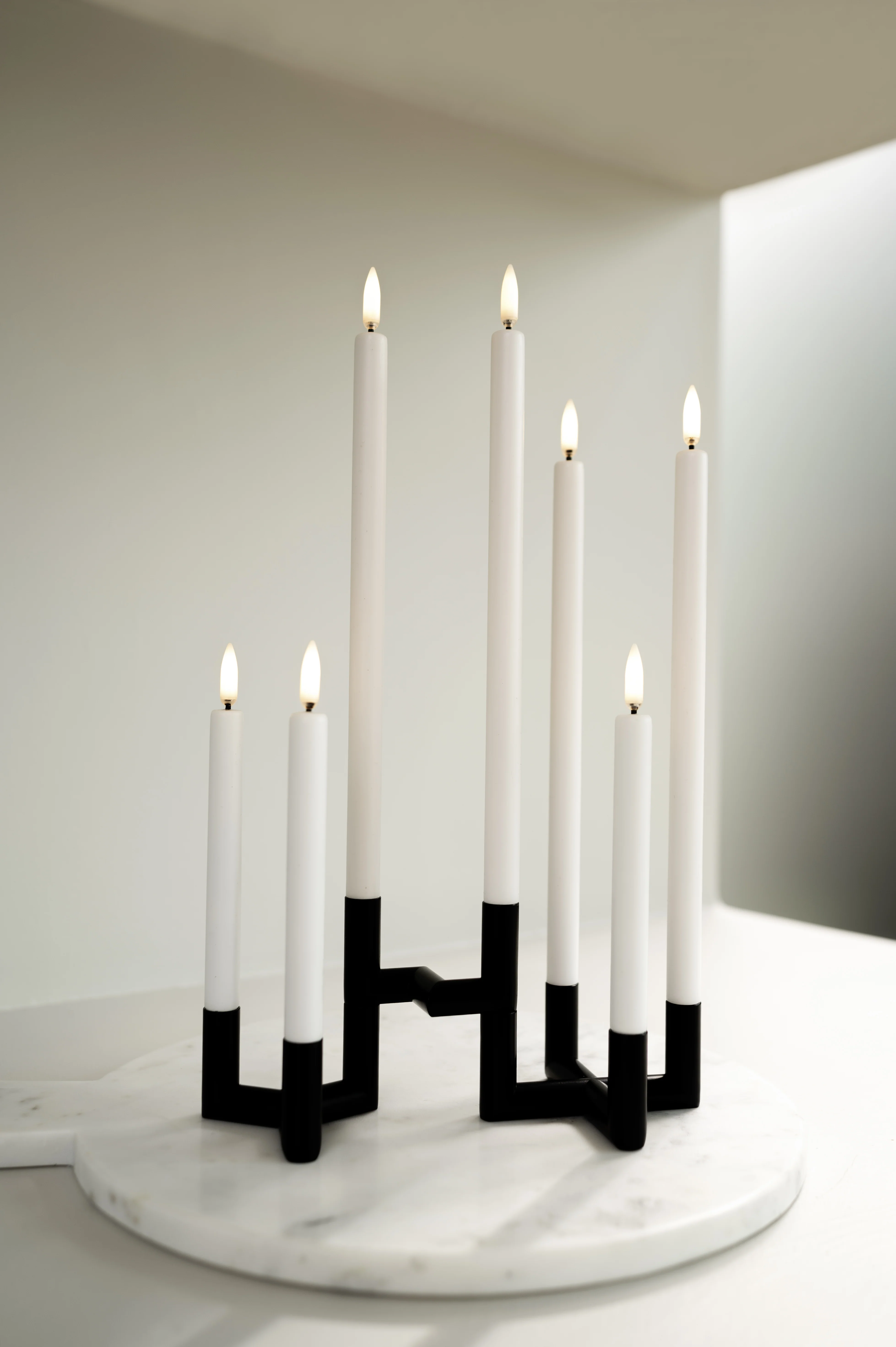 LED kertelys 2 stk. Nordic White - H13,7 cm. - Image 3