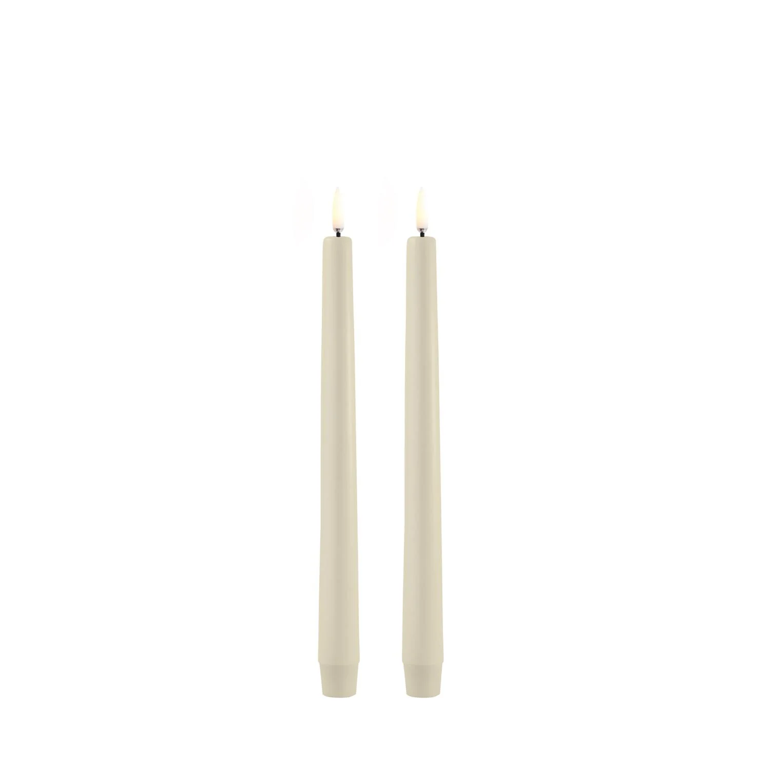 LED kronelys, Oyster Grey - 2 stk.