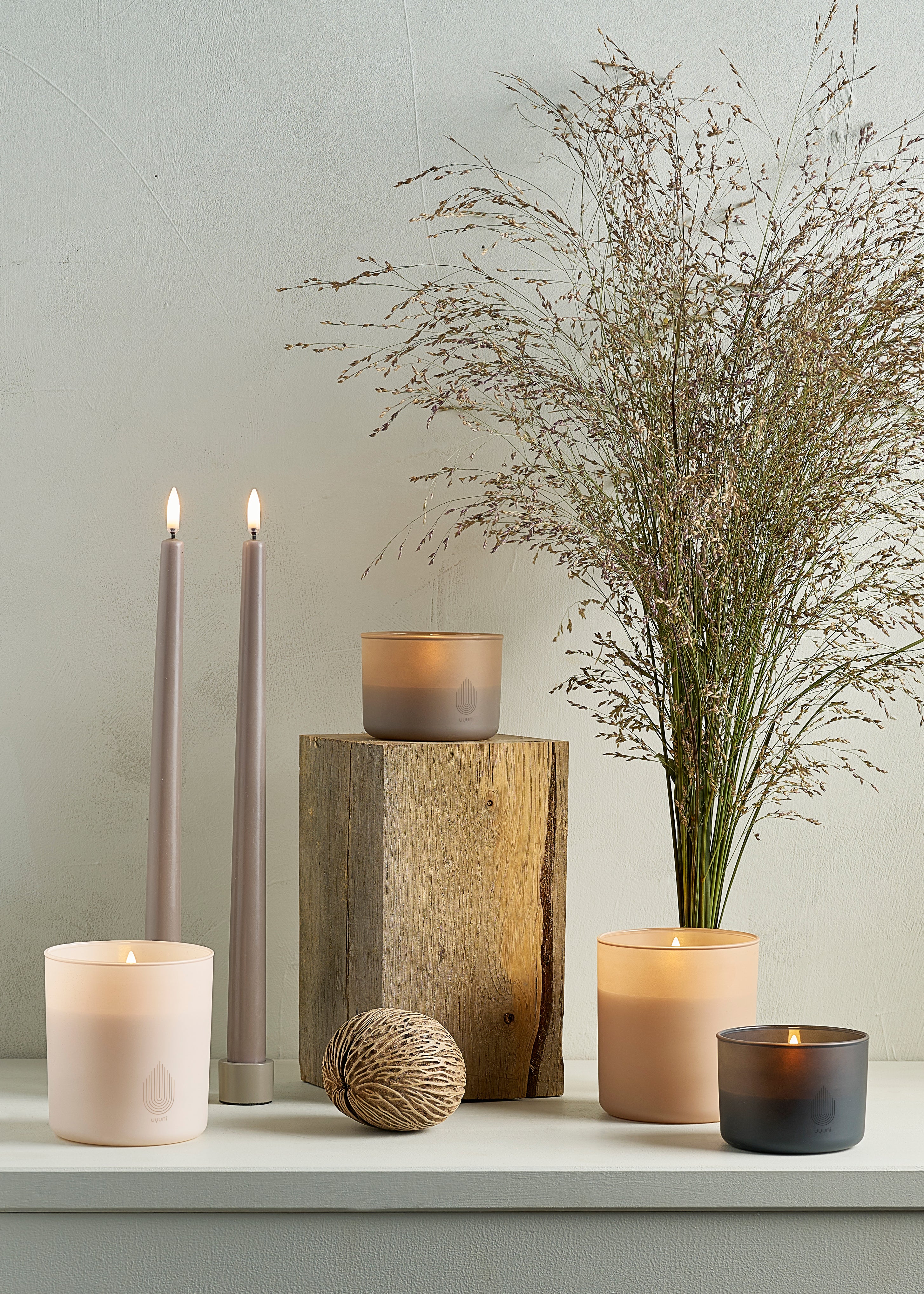 LED lys i glas, Sandstone - H6 cm. - Image 5