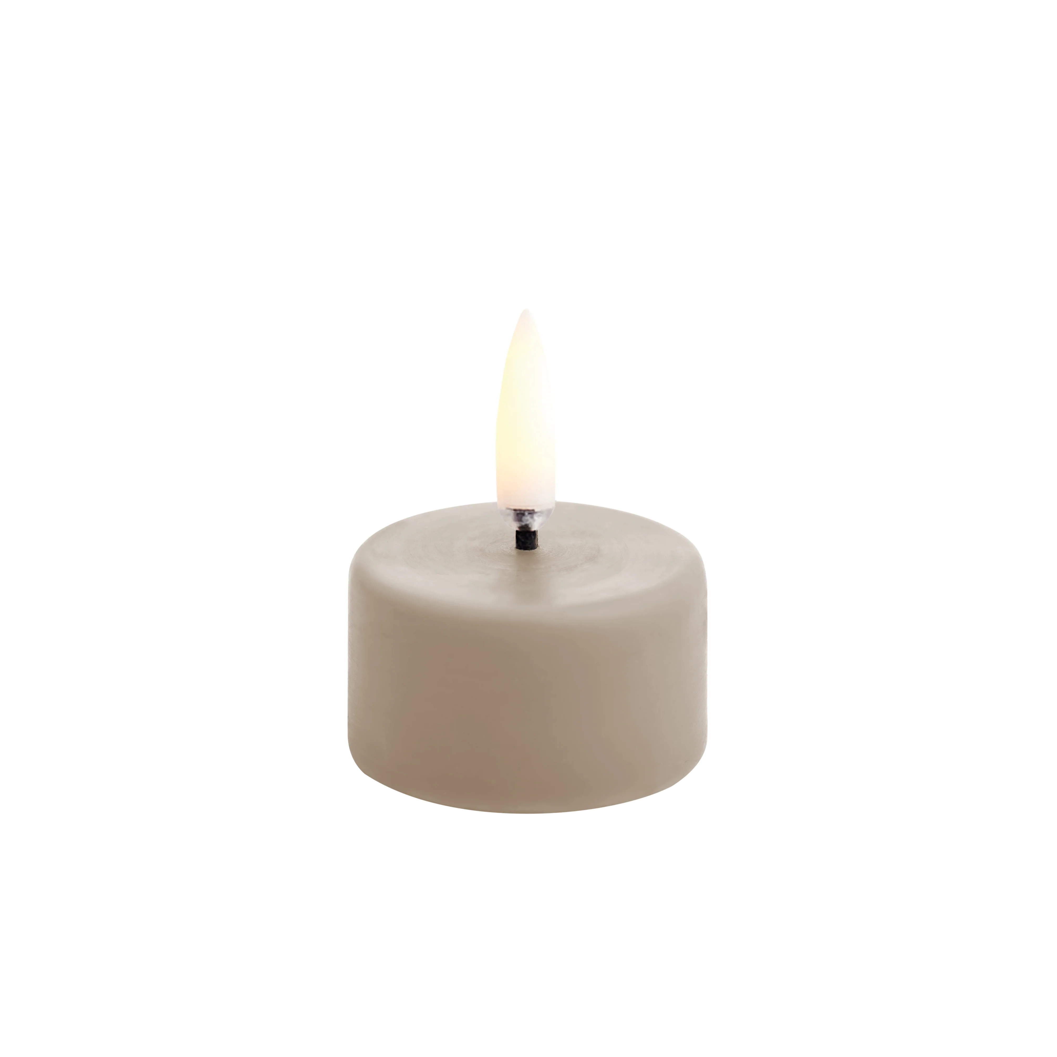 LED premium fyrfadslys, Sandstone - Ø4 cm.