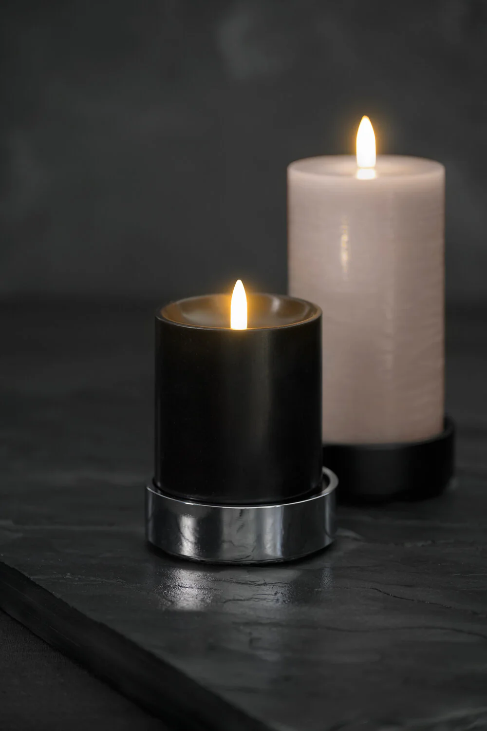 Pillar lysestage, Chrome - Ø9 cm - Image 2