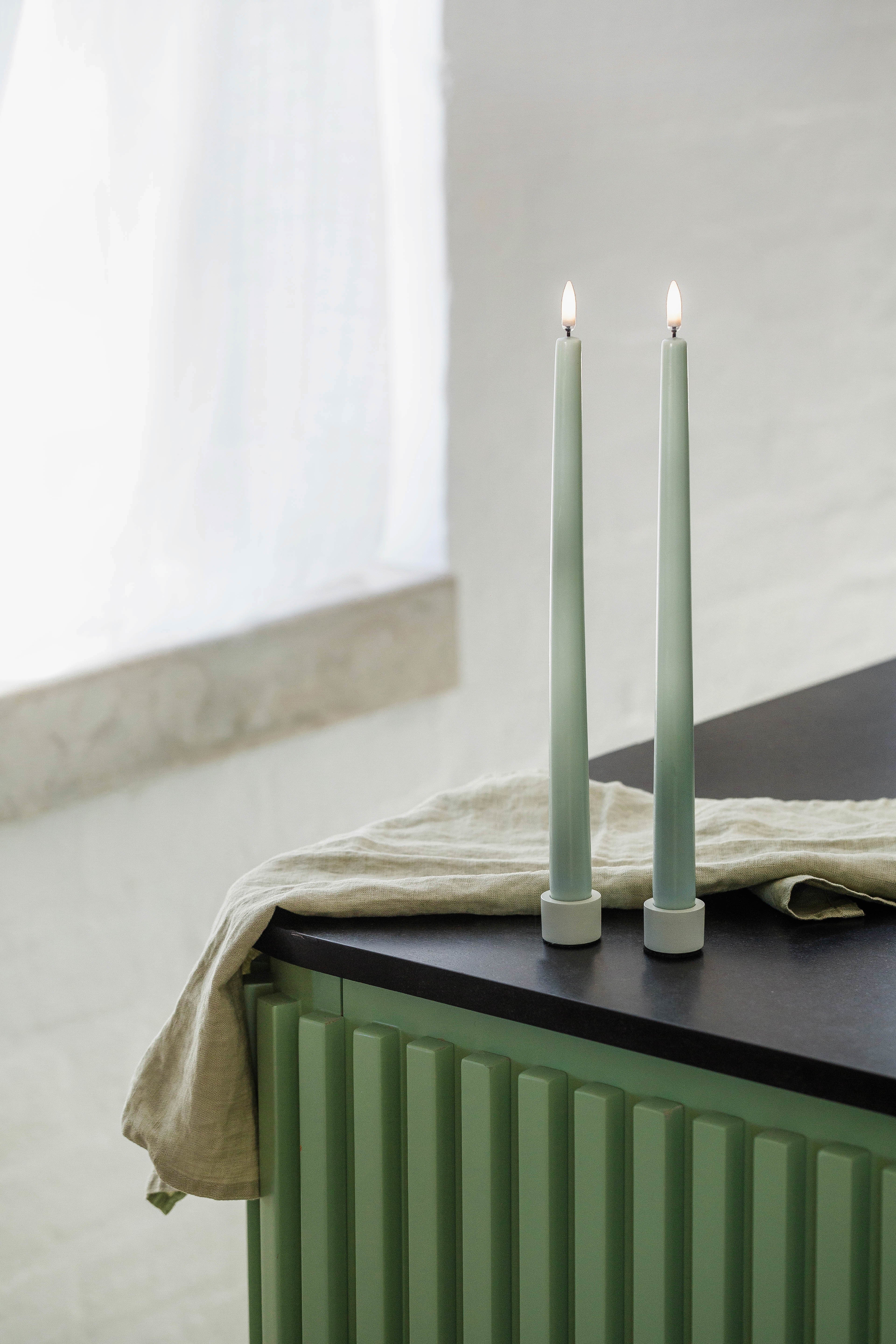 Taper lysestager, Dusty Green - 2 stk. - Image 2