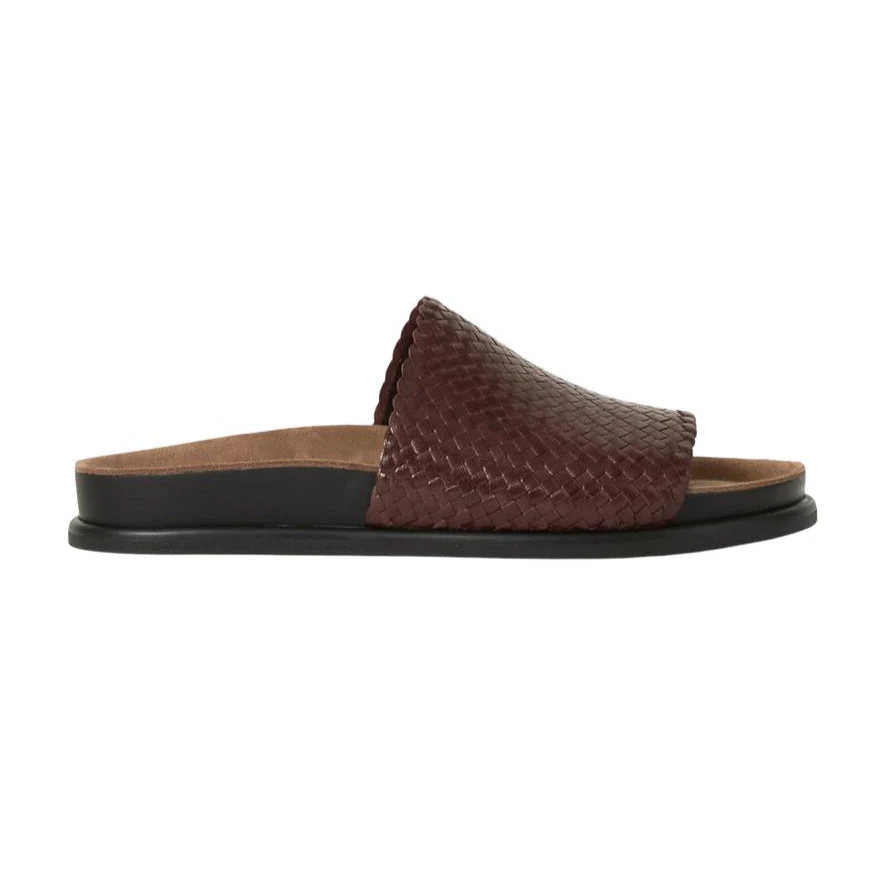 Effie flettet lædersandal - Chokolate - Image 4