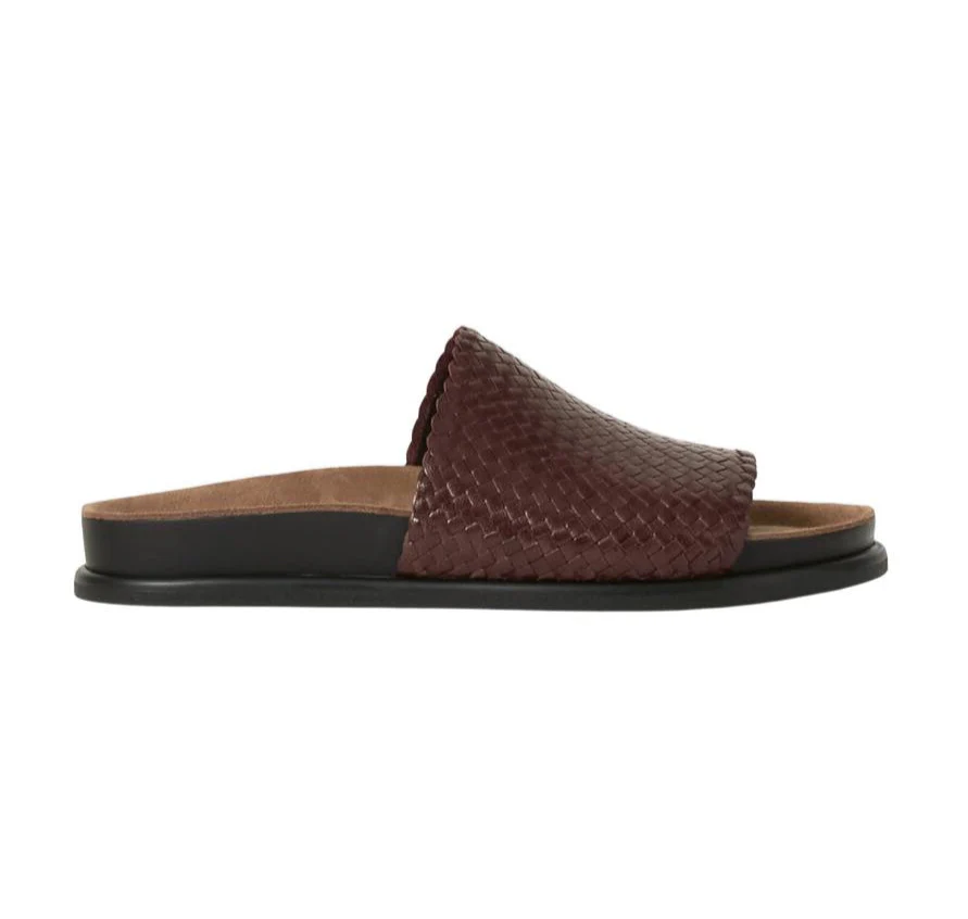 Effie flettet lædersandal - Chokolate - Image 5