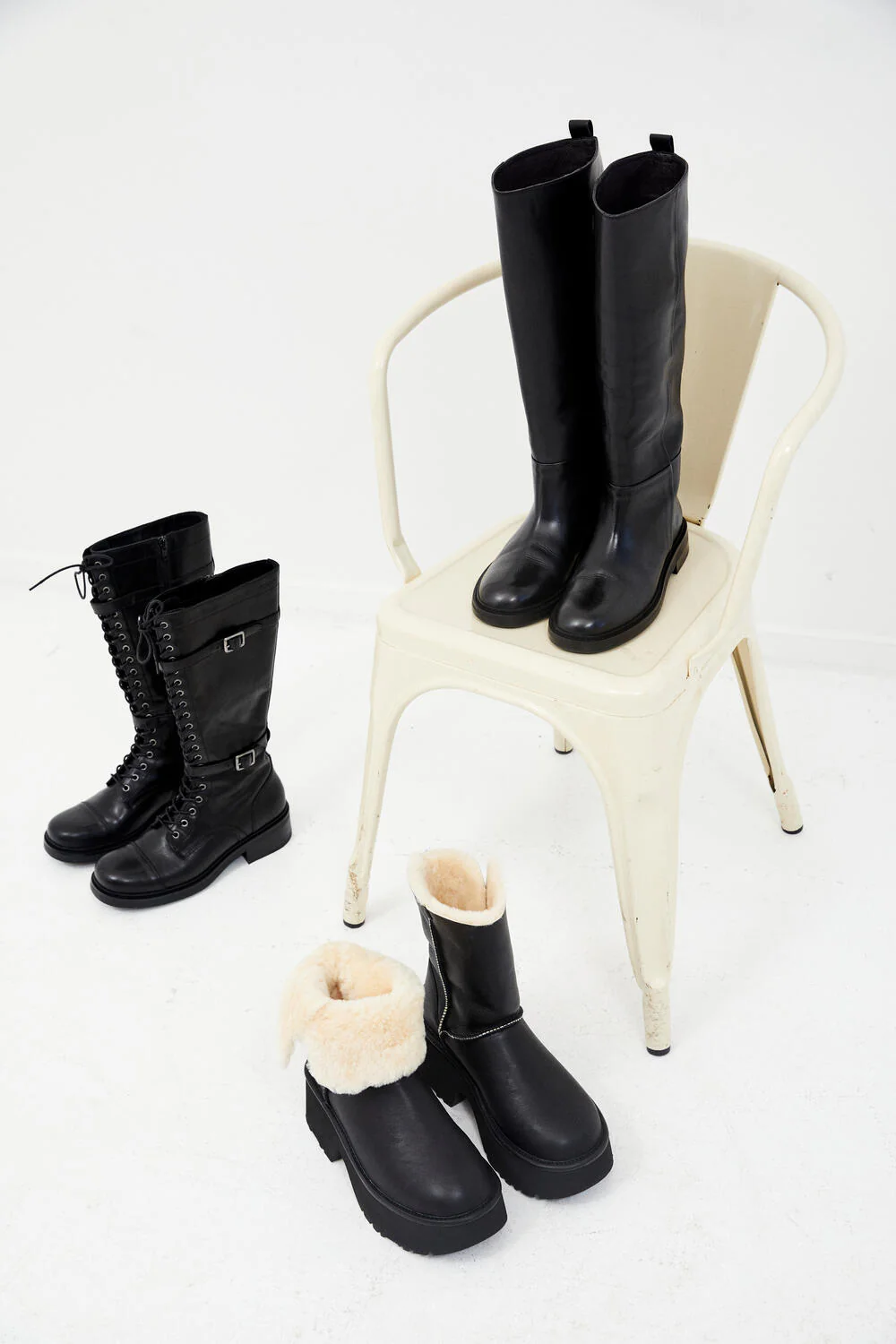 Karlie lang støvle - Sort - Image 3