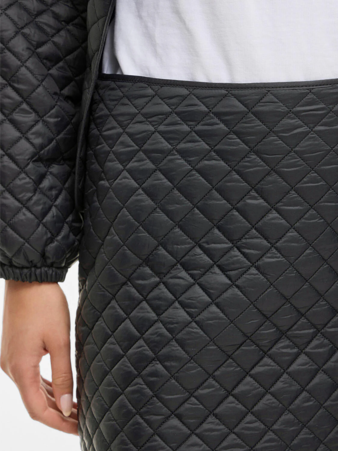 Vibenji Quilted nederdel - sort - Image 6