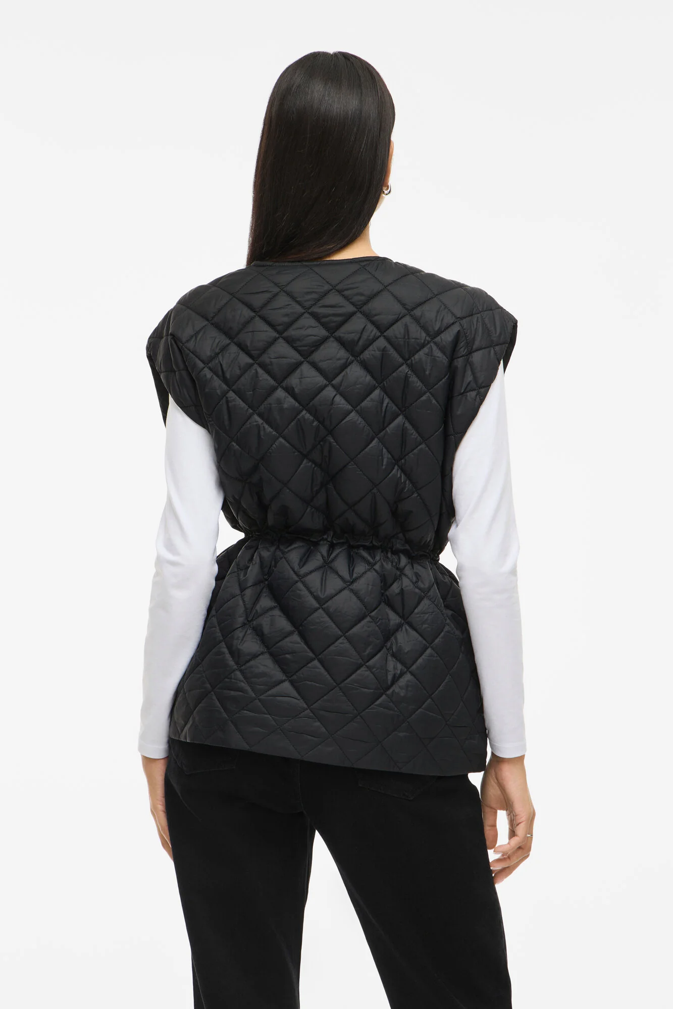 Vibenji quilted vest - sort - Image 3