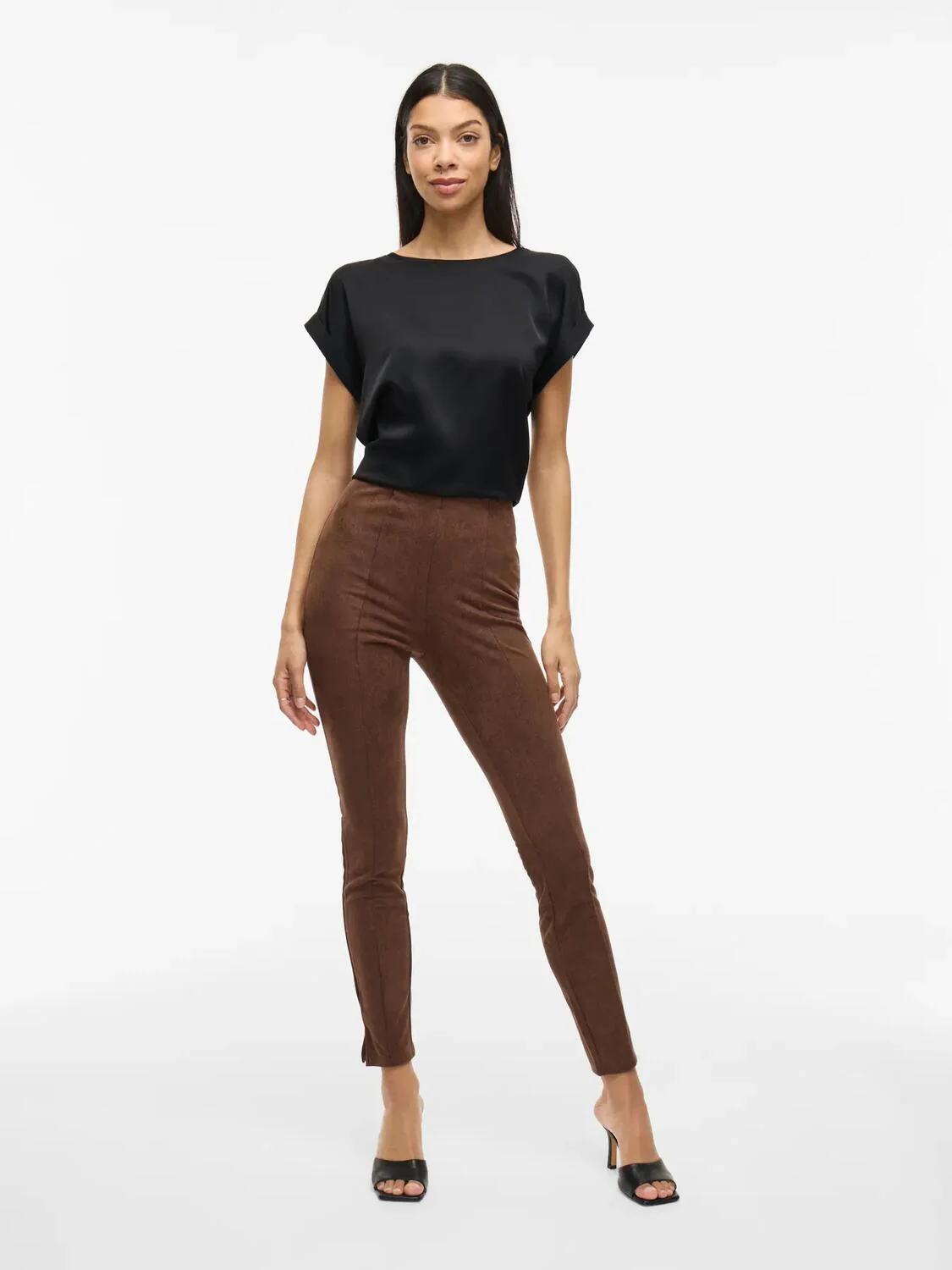 Viellette Satin top - sort - Image 3