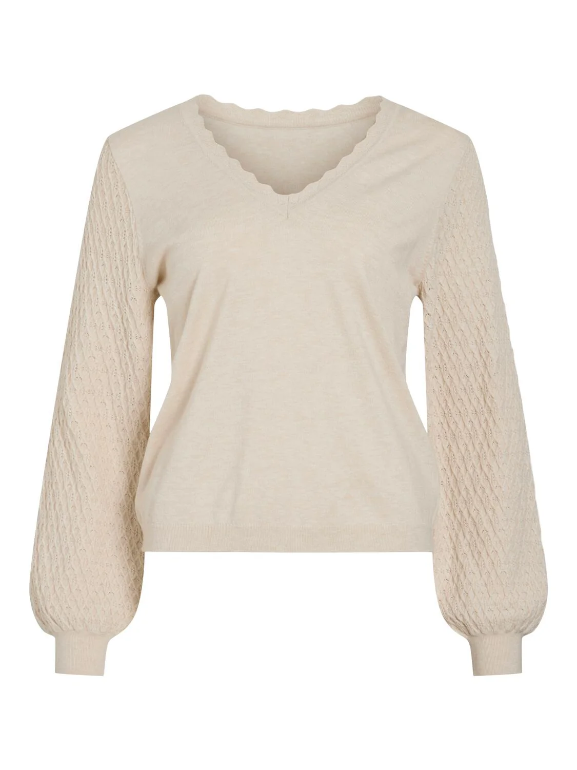 Viemi Rev striktrøje - Super Light Natural Melange