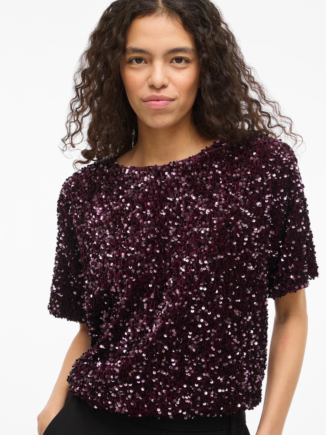 Vifaith Sequin t-shirt - Fig - Image 4