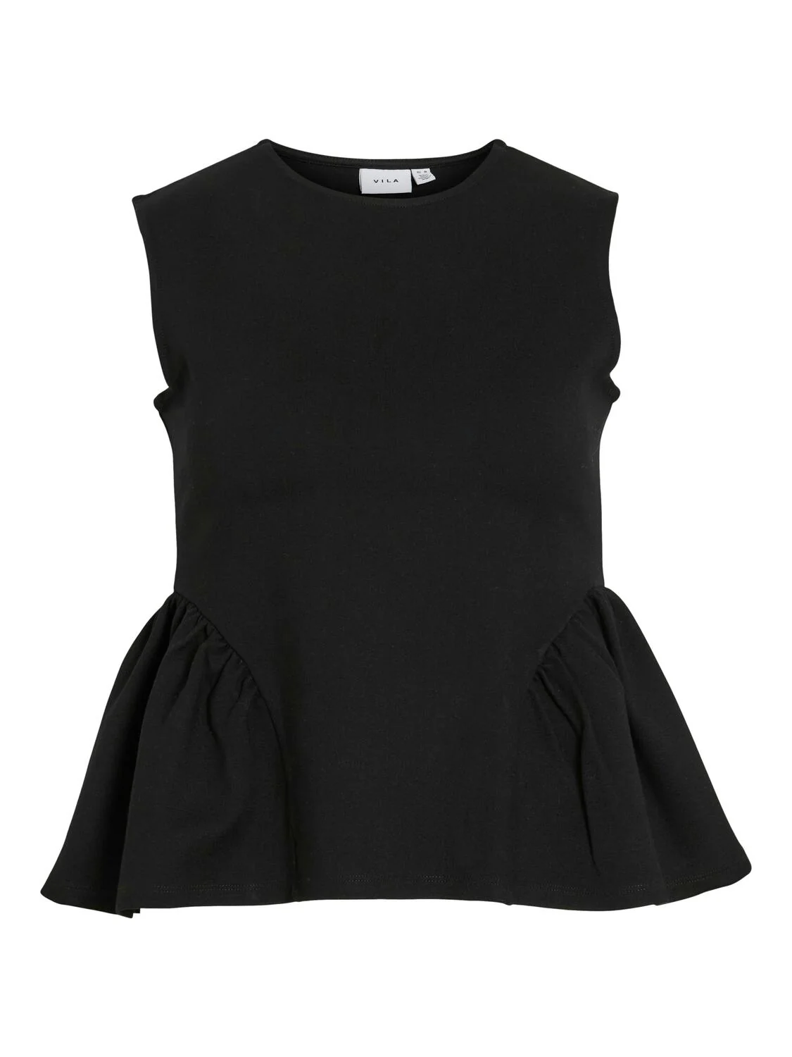 Vifina peplum top - sort