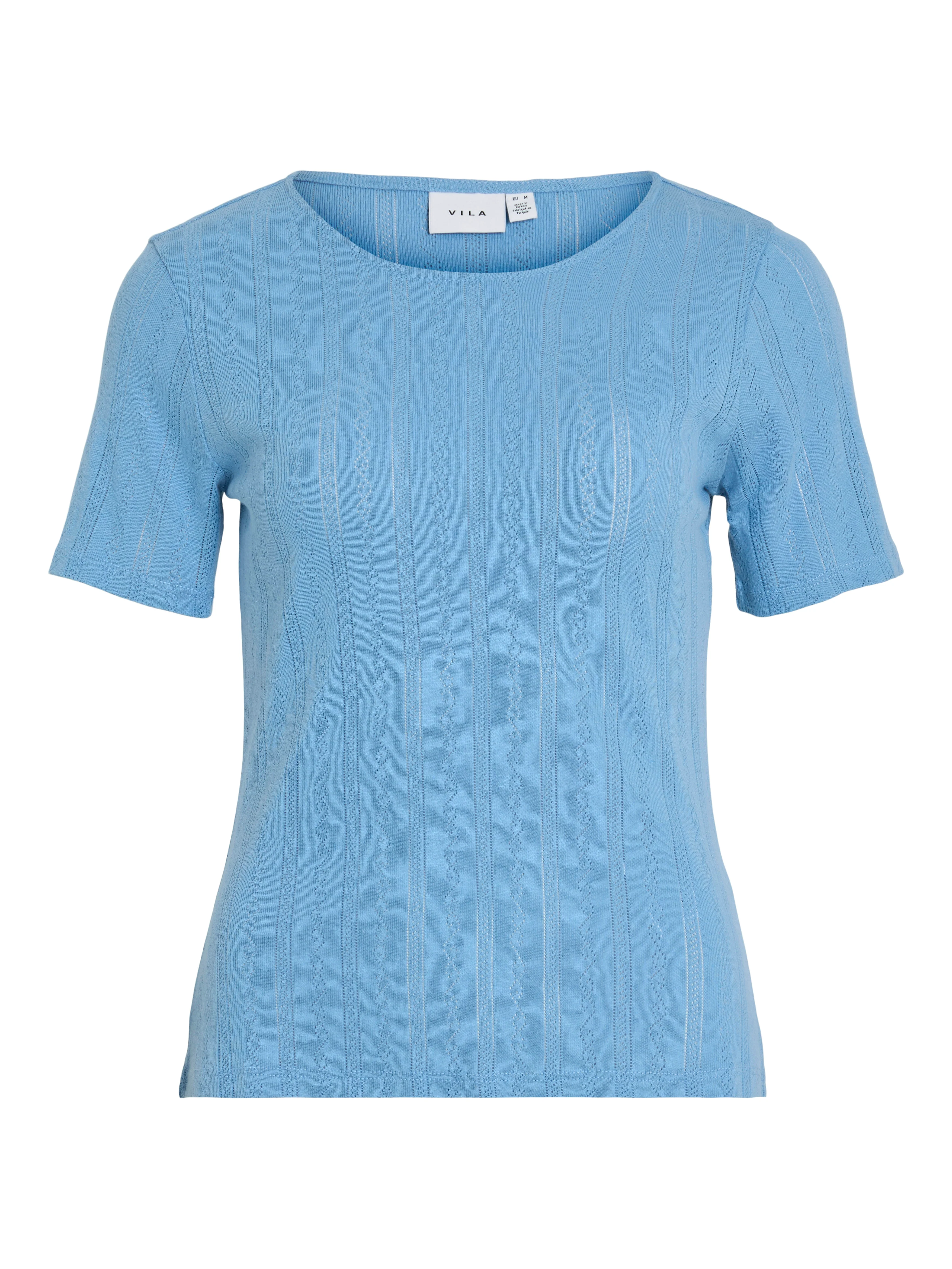 Vikassie Pointelle t-shirt - Blissful Blue - Image 2