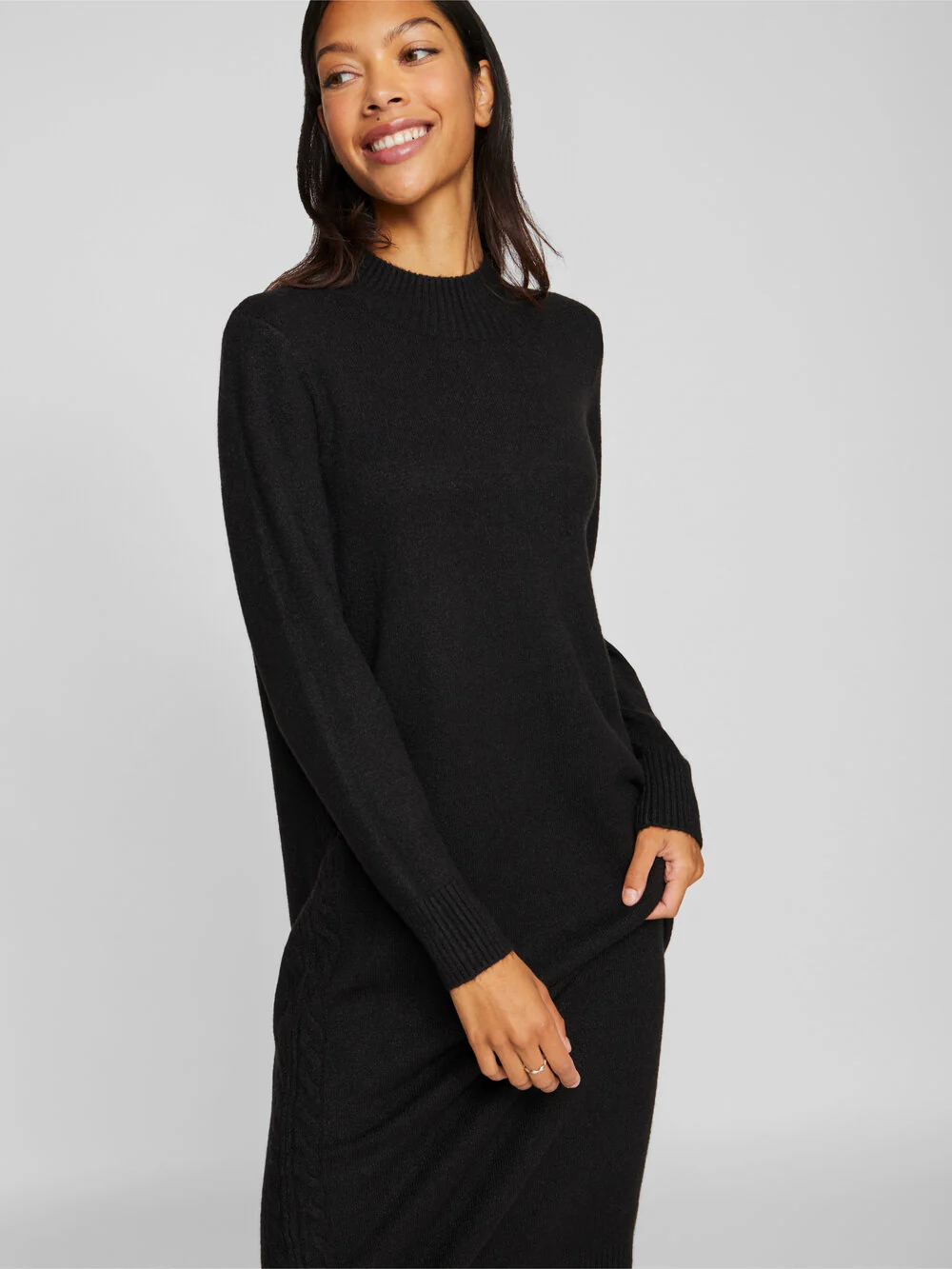 Vikiku L/S High Neck kjole - sort - Image 6