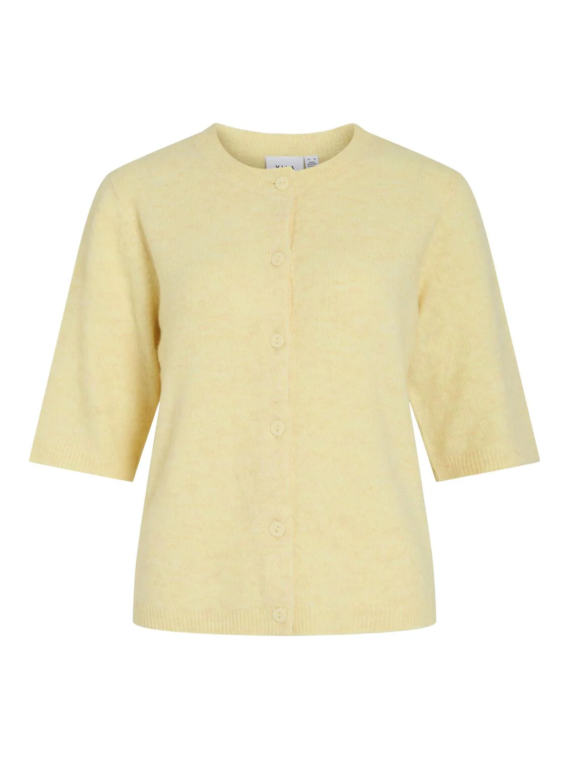 Viliga kortærmet cardigan - Pastel Yellow - Image 2