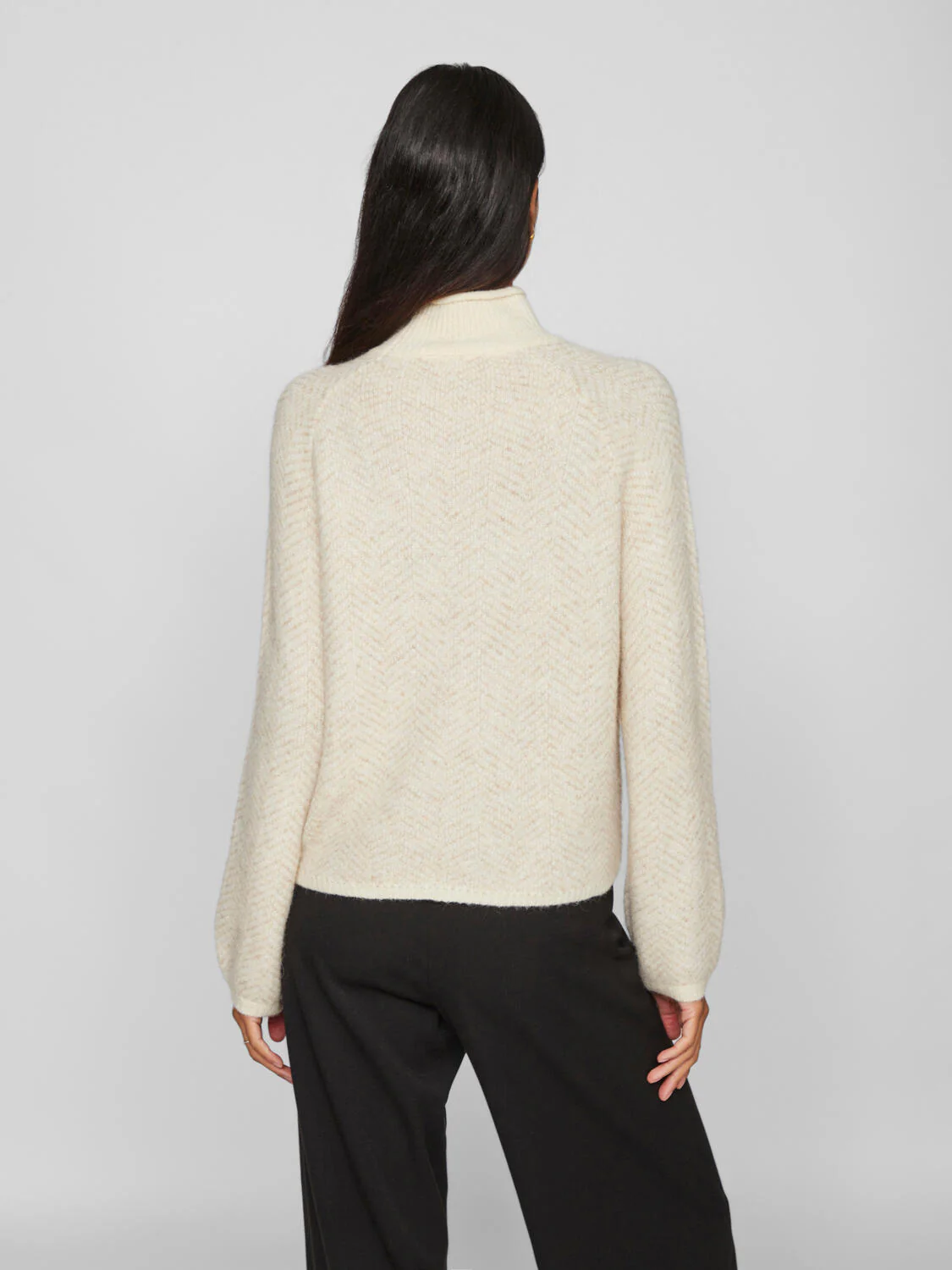 Vilory uldstriktrøje - Eggnog - Image 6
