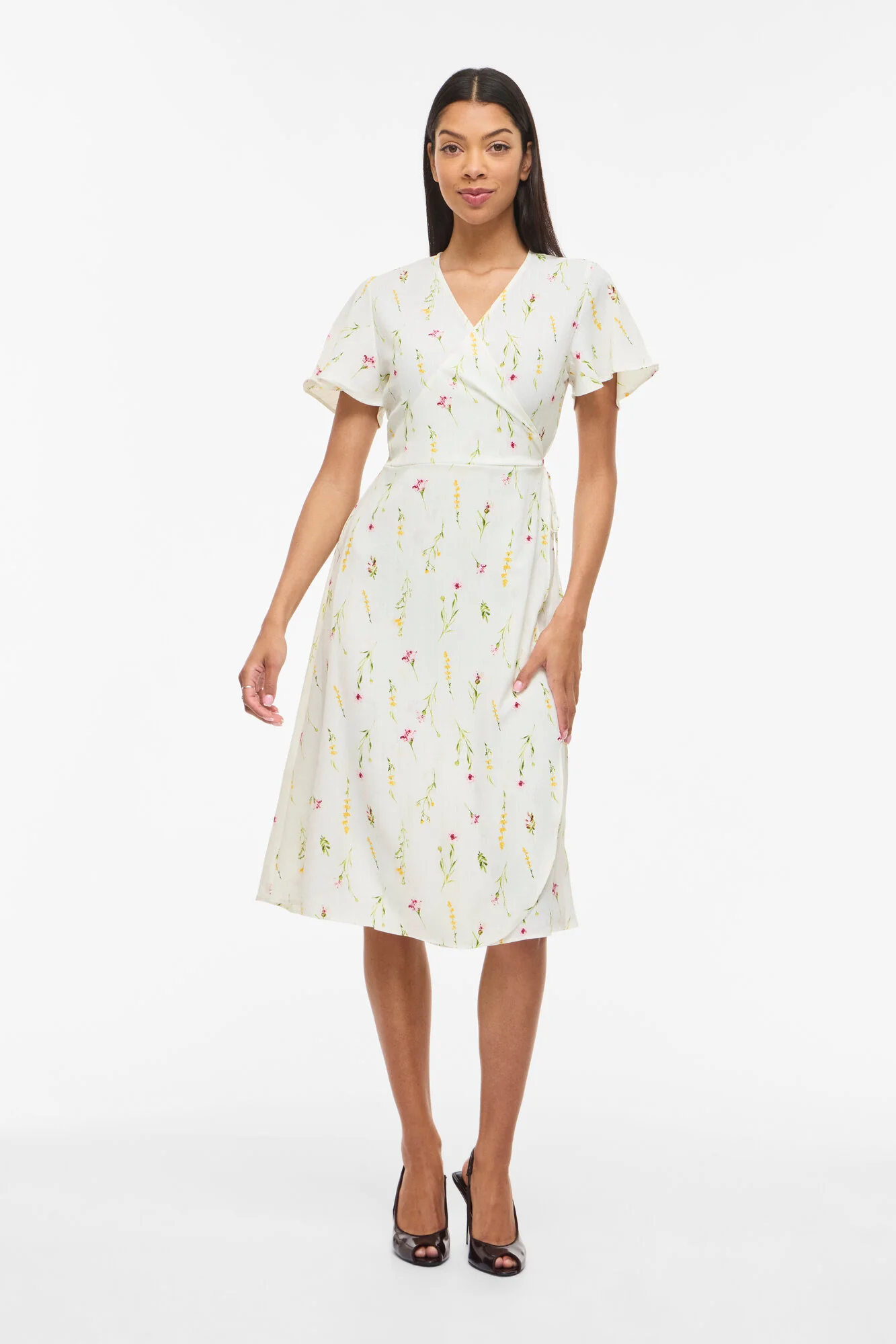 Vilovie Wrap midi kjole - Snow White - Image 7
