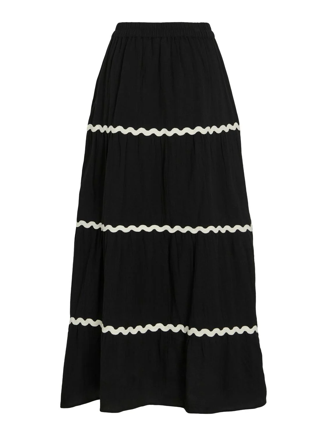 Vimanda Wavy lang nederdel - Black Beauty - Image 6