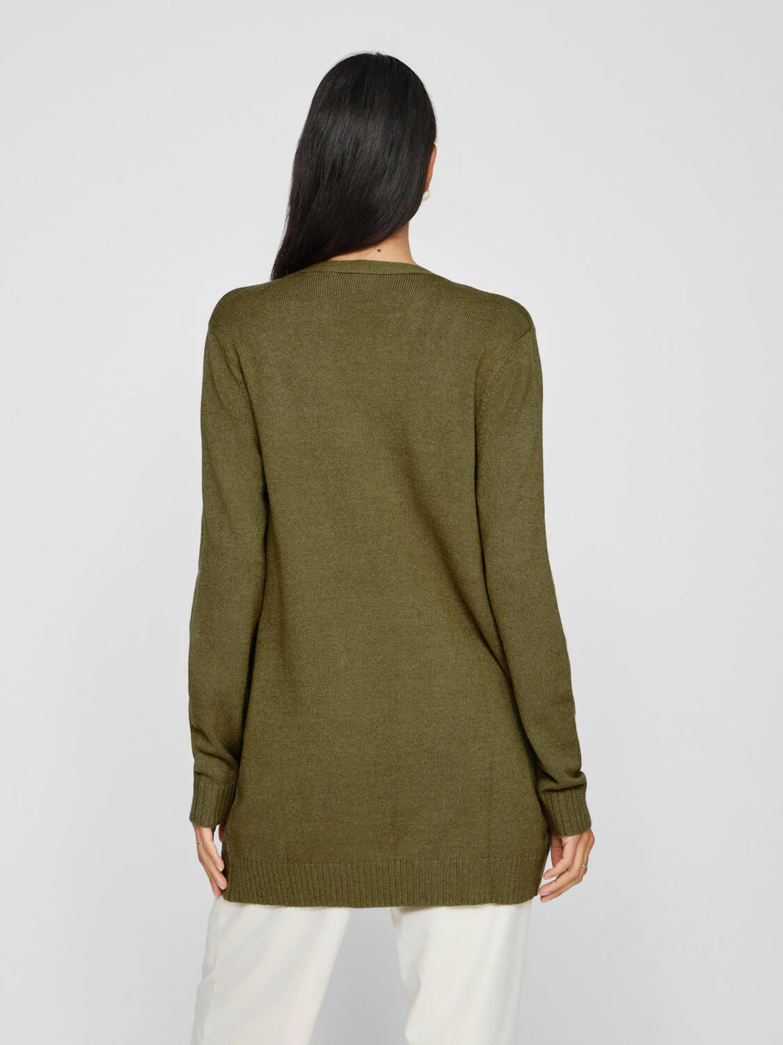 Viril Open Knit cardigan - Capulet Olive - Image 4