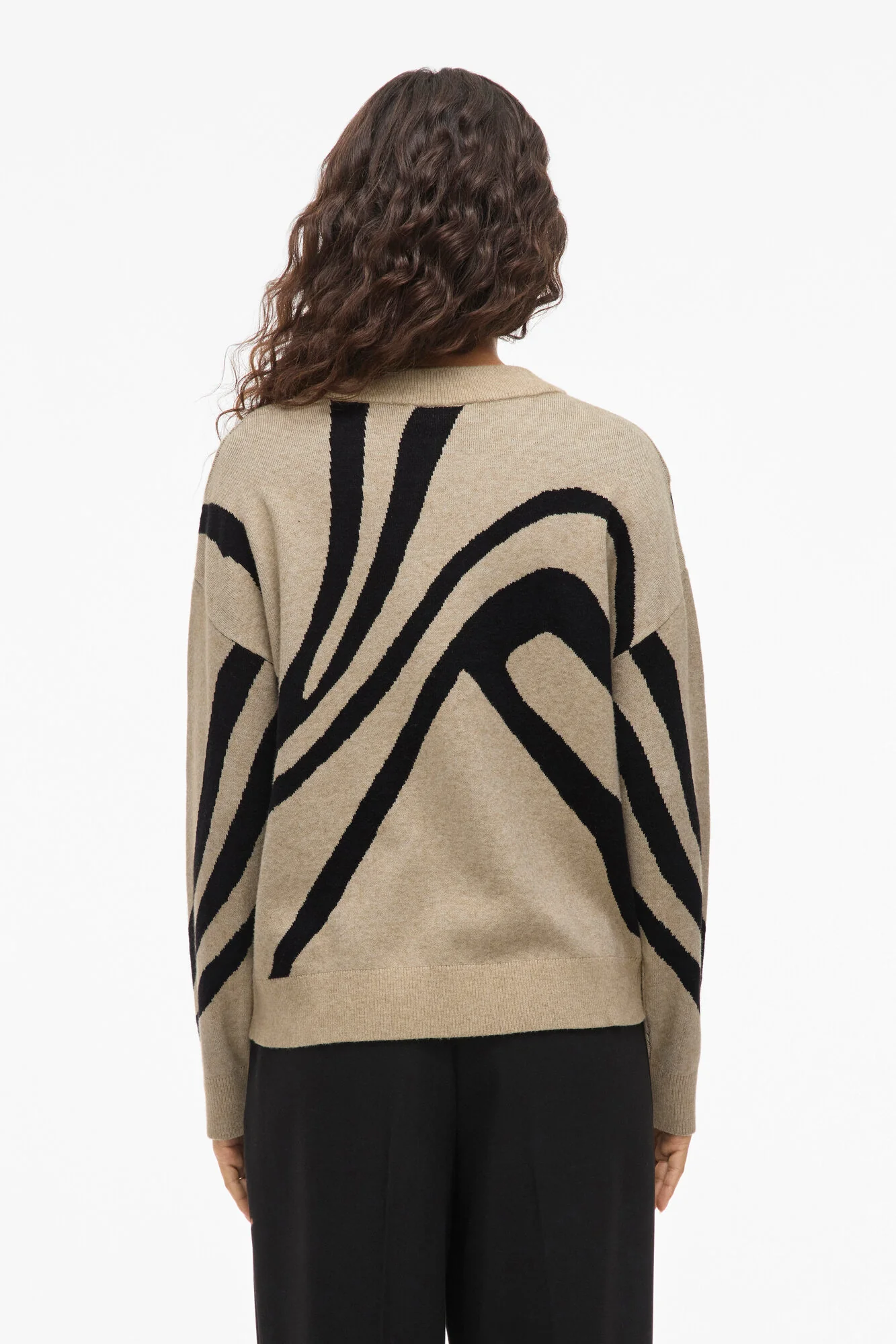 Vitif jacquard strik - Natural Melange - Image 3