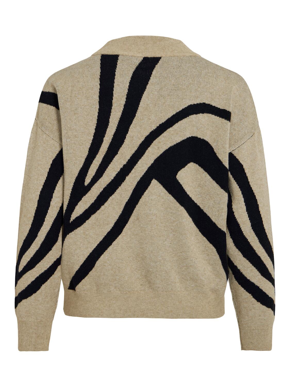 Vitif jacquard strik - Natural Melange - Image 4