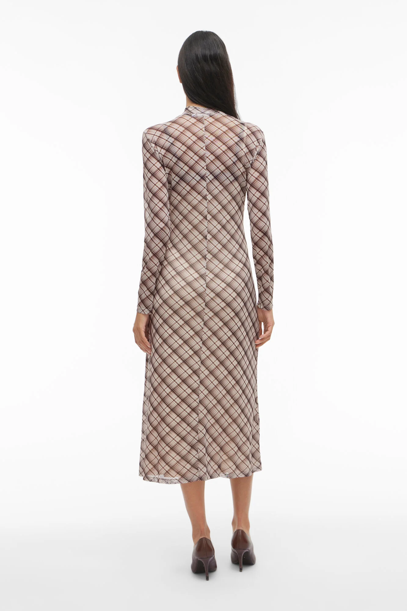 Vivolettis mesh midi kjole - Birch - Image 4