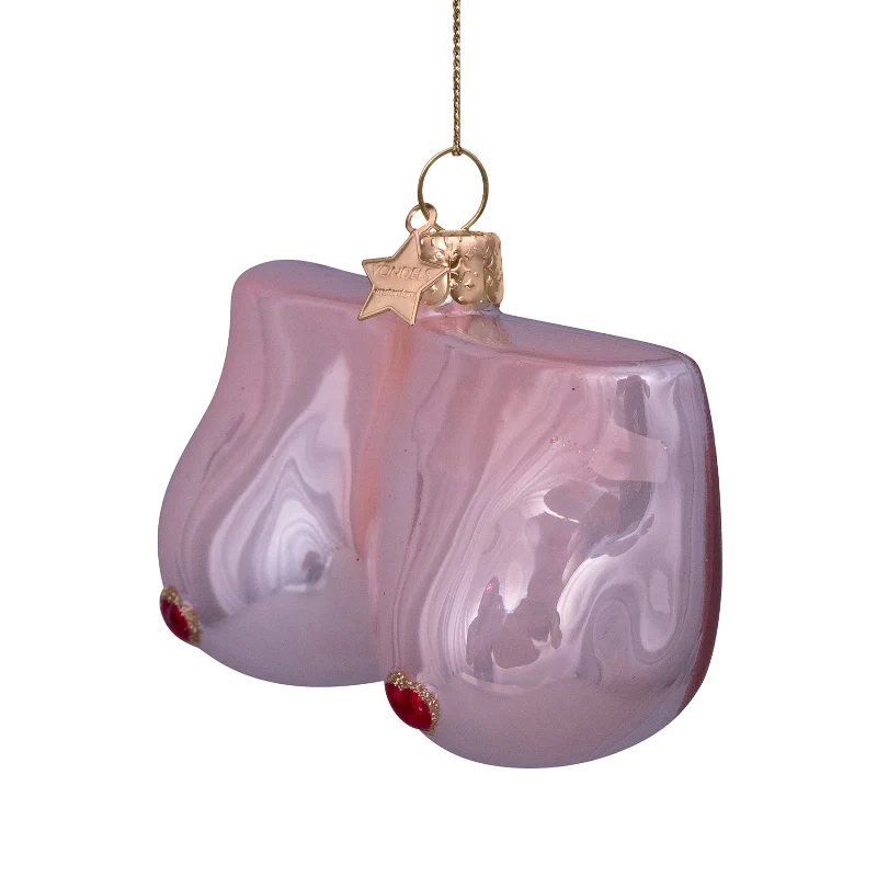 Bryster m. hjerter juleophæng - H7 cm. - Image 2