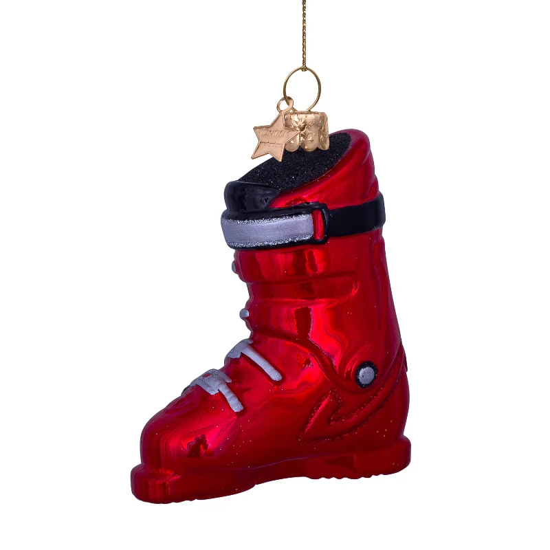 Rød skisko juleophæng - H9,5 cm. - Image 3