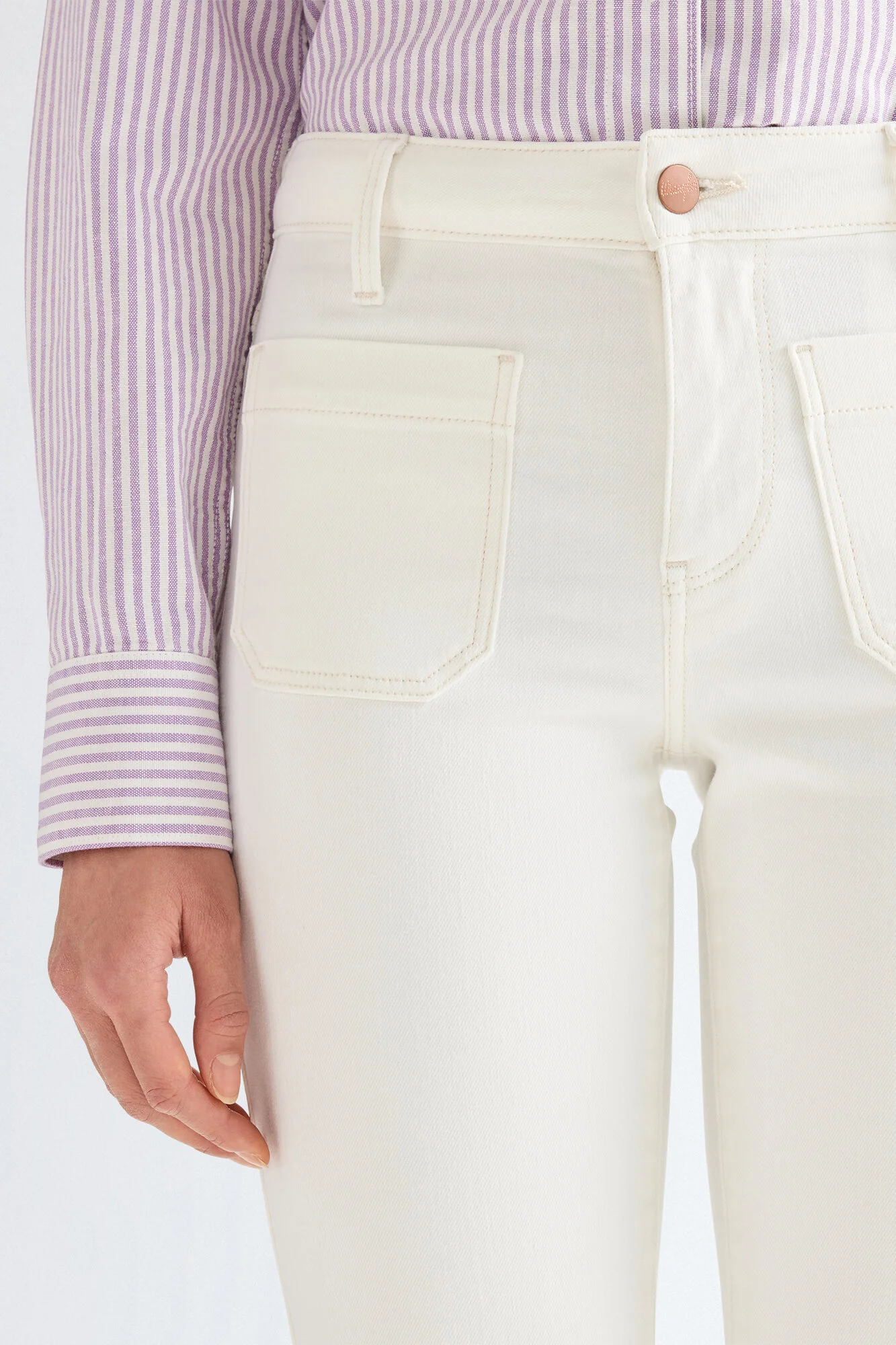 Flare jeans - Worn White - Image 6